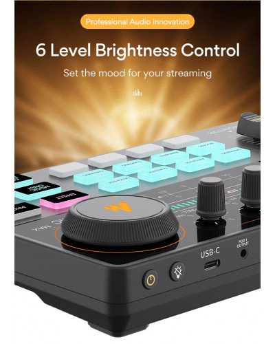 MAONO CASTER LITE AU-AM200 Microphone Mixer Digital Audio Interface Podcast Sound Card Rechargeable Podcaster for Phone Computer PC MAONO CASTER LITE AU-AM200 Microphone Mixer Digital Audio Interface Podcast Sound Card Rechargeable Podcaster for Phone Computer PC
