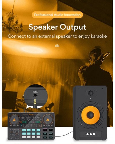 MAONO CASTER LITE AU-AM200 Microphone Mixer Digital Audio Interface Podcast Sound Card Rechargeable Podcaster for Phone Computer PC MAONO CASTER LITE AU-AM200 Microphone Mixer Digital Audio Interface Podcast Sound Card Rechargeable Podcaster for Phone Computer PC