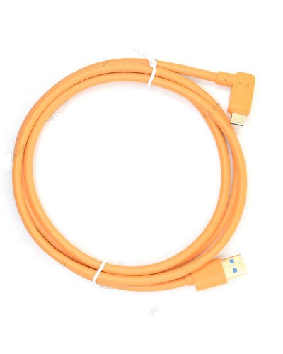 USB 3.0 to USB-C (High-Visibility Orange) for tethering a USB 3.0 camera to a computer with the smaller USB-C port 3m