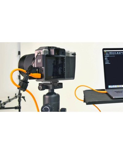 USB 3.0 to USB-C (High-Visibility Orange) for tethering a USB 3.0 camera to a computer with the smaller USB-C port 3m