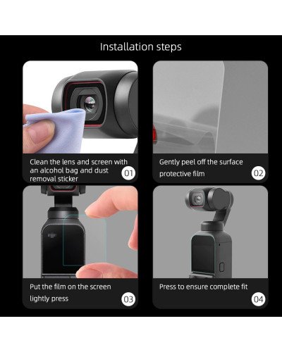 9H Tempered Glass Film For DJI Osmo Pocket 2 Gimbal Camera Lens Protective Glass Anti-scratch Screen Protector Accessories