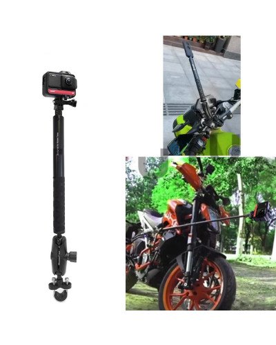 SM01-U Motorcycle Bike Camera Holder Handlebar Bracket Stand For Insta360 X3 & GoPro DJI YI Invisible Selfie Stick Accessory