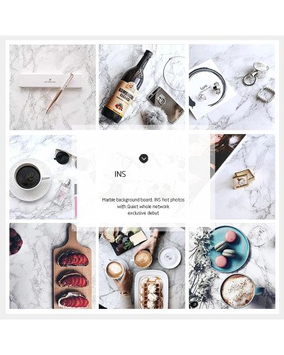 Ins Marble Texture Reusable Double-Sided Paper Photos Studio Accessories