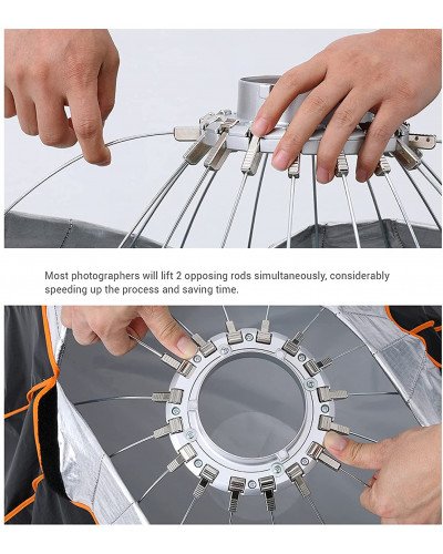 Godox QR-P120 120CM Quickly Release Parabolic Deep Softbox for Bowens Mount Studio Flash