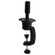 Rotatable Professional Cosmetology Mannequin Practice Training Head Holder Desk Clamp Clip Stand Black Durable Plastic Material