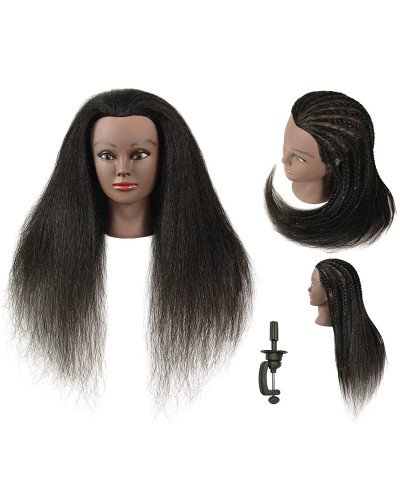 Rotatable Professional Cosmetology Mannequin Practice Training Head Holder Desk Clamp Clip Stand Black Durable Plastic Material