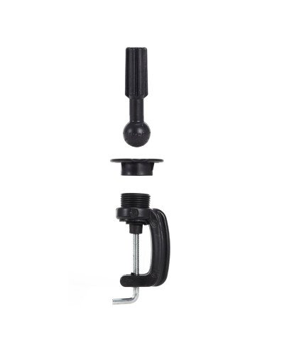 Rotatable Professional Cosmetology Mannequin Practice Training Head Holder Desk Clamp Clip Stand Black Durable Plastic Material