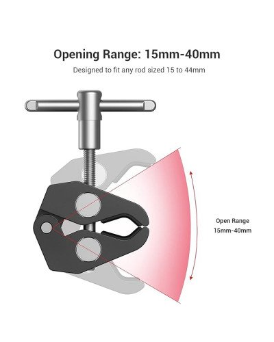 SmallRig Super Clamp w/ 1/4" and 3/8" Thread and 9.8 Inches Adjustable Friction Power Articulating Magic Arm with 1/4" Thread