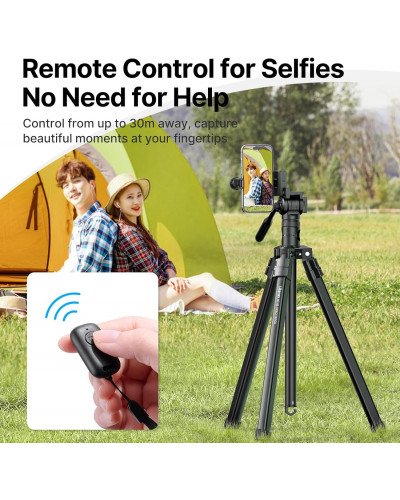 Ulanzi MT-65 Horizontal and Vertical Video Tripod, Arca Type Biscuit and Remote Control for SLR Cameras