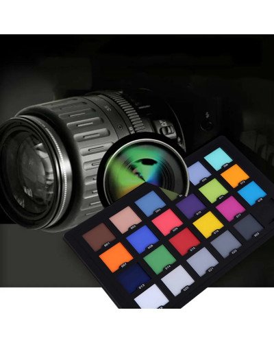 Professional 24 Color Checker Palette Board Card Test for Superior Digital Color Correction Balancing Photo Editing Photography