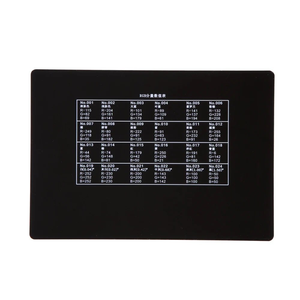 Professional 24 Color Checker Palette Board Card Test for Superior ...