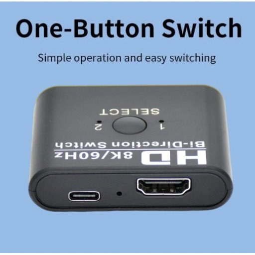 HDMI Switch Bi-Direction 2 Ports HDMI Splitter Switch for Laptop PC Xbox PS3/4 TV Box to Monitor TV Projector Adapter