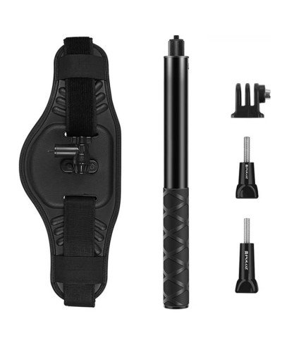 PULUZ Waist Belt Mount Strap with Selfie Stick Monopod for osmo insta360 x3 x2 x1 camera and GoPro 12/11/10/9