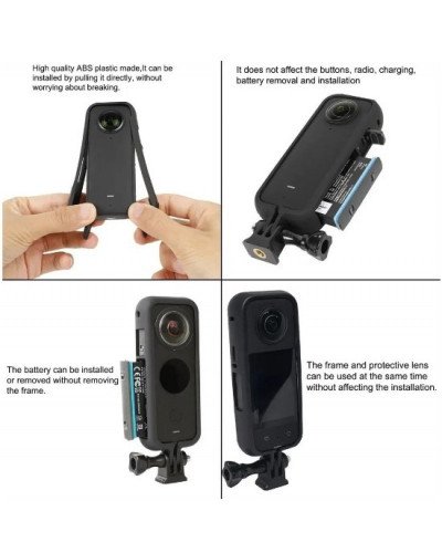 Protective Case for Insta360 X3 Case Cover Bag Bumper Plastic Case Black