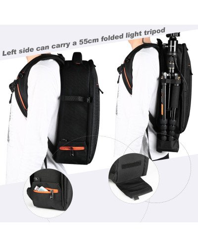 Camera Backpack for Travel Outdoor DSLR Photography Backpack 13 inch 18L with Tripod Holder&Laptop Compartment for Photography Hiking Travel