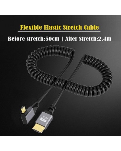 4K UHD HDMI TO MICRO HDMI LEFT 2.4m Cable