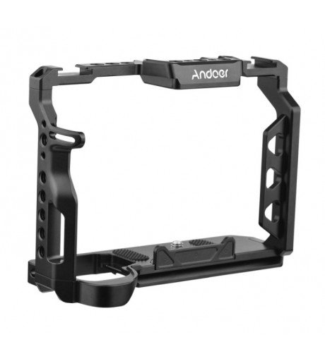 Aluminum Alloy Camera Cage with 1/4 Inch Screws Holes Cold Shoe Mounts Replacement for Sony A7 IV