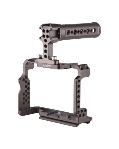 Aluminum Alloy Camera Cage Kit with Video Rig Top Handle Grip Replacement for Sony A7R III/ A7 II/ A7III