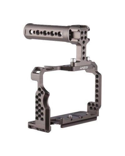 Aluminum Alloy Camera Cage Kit with Video Rig Top Handle Grip Replacement for Sony A7R III/ A7 II/ A7III