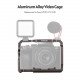 Aluminum Alloy Camera Cage Kit with Video Rig Top Handle Grip Replacement for Sony A7R III/ A7 II/ A7III