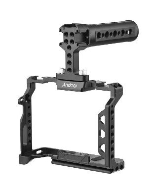 Aluminum Alloy Camera Cage Kit with Top Handle Grip Replacement for Sony A7 IV