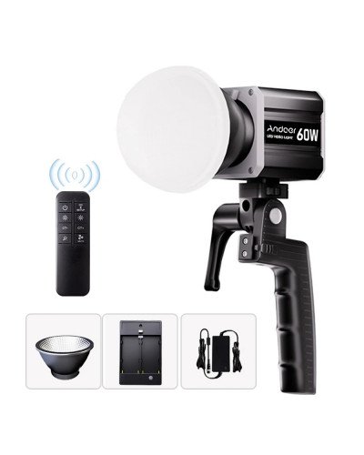 Andoer LED Video Light 60W COB Photography Light Tri-Color