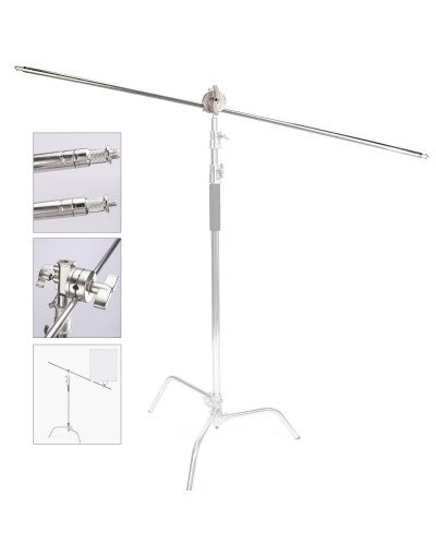 Heavy Duty Boom Arm 127cm Photo Studio C-stand Metal Extension Grip Arm Head