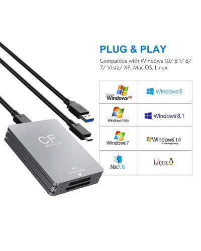 CFexpress Type A SD Card Reader USB 3.2 10Gbps Camera Reader Memory Card