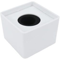White ABS Mic Microphone Interview Square Logo Flag Station