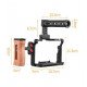 Camera Video Cage Top Handle Side Wooden Grip Dual Cold Shoe Mount 1/4"for Sony A7IV/A7III/A7II/A7R III/A7R II/A7S II