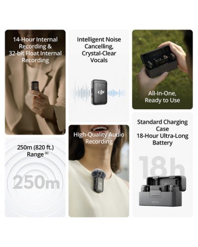 DJI Mic 2 2-Person Compact Digital Wireless Microphone System