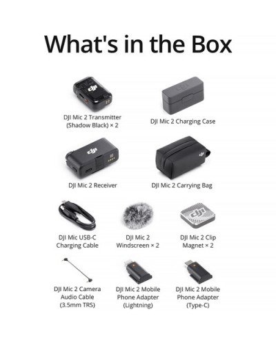 DJI Mic 2 2-Person Compact Digital Wireless Microphone System