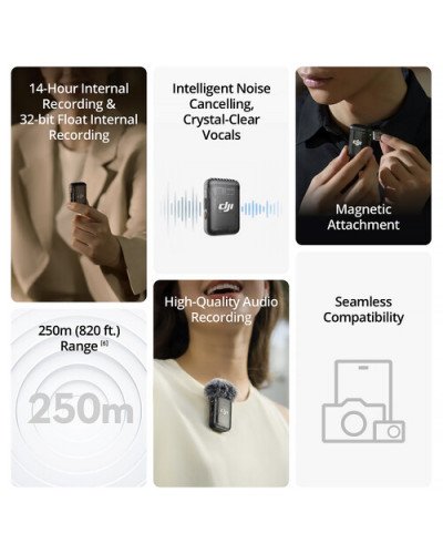 DJI Mic 2 Wireless Microphone Single Kit (1-TX+1-RX)