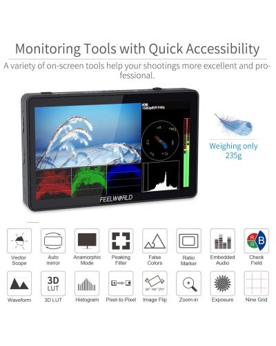 FEELWORLD F6 Plus V2 6 inch DSLR Camera Field Touch Screen Monitor