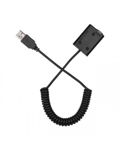 USB NP-FW50 Dummy Battery Pack Coupler Adapter with Flexible Spring Cable