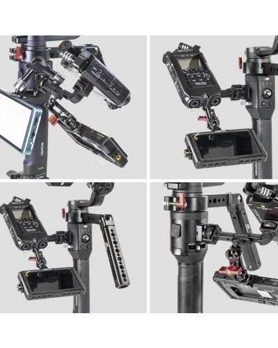 GROOT ZHIYUN WEEBILL S/LAB Crane 3 DJI RONIN S/SC Extension Rotatable Bracket for Monitor LED Video Light