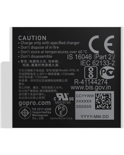 GoPro Enduro Rechargeable Li-Ion Battery for HERO12/11/10/9 Black