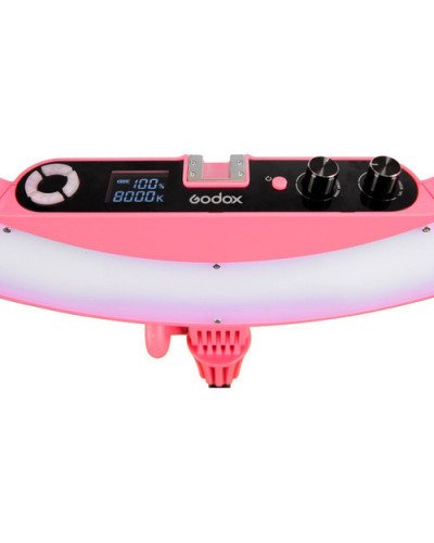 Godox LR160 Bi-Color Ringlight (Pink)