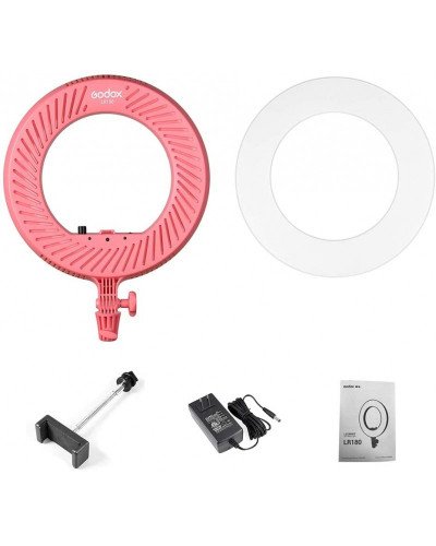 Godox LR180 Daylight Ringlight (Pink)