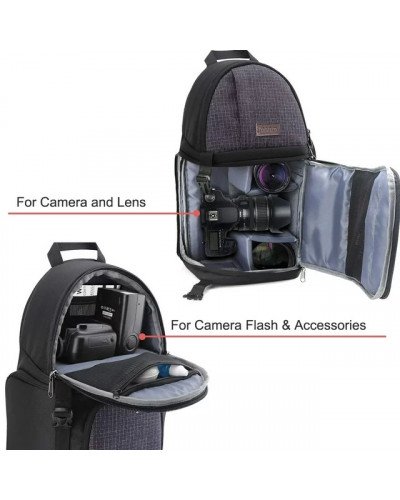 MOSISO Camera Sling Backpack, DSLR/SLR/Mirrorless Photography Camera Bag