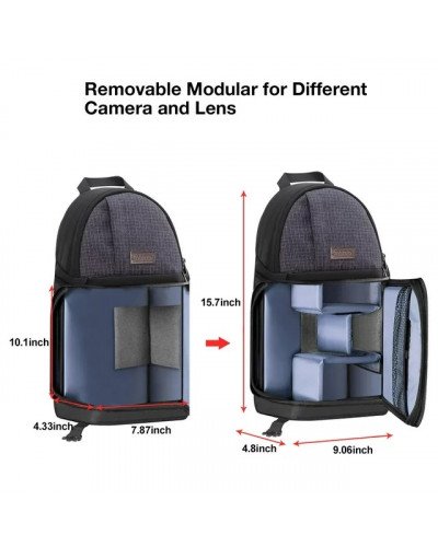 MOSISO Camera Sling Backpack, DSLR/SLR/Mirrorless Photography Camera Bag