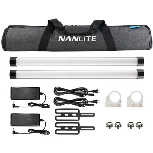 Nanlite PavoTube II 15X 2' RGBWW LED Pixel Tube with Internal Battery 2-Light Kit