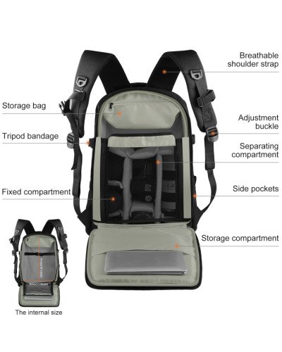 PULUZ Outdoor Portable Waterproof Scratch-proof Dual Shoulders Backpack PULUZ Outdoor Portable Waterproof Scratch-proof Dual Shoulders Backpack