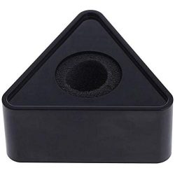 Plastic Microphone Interview Triangular Logo Flag Station Black