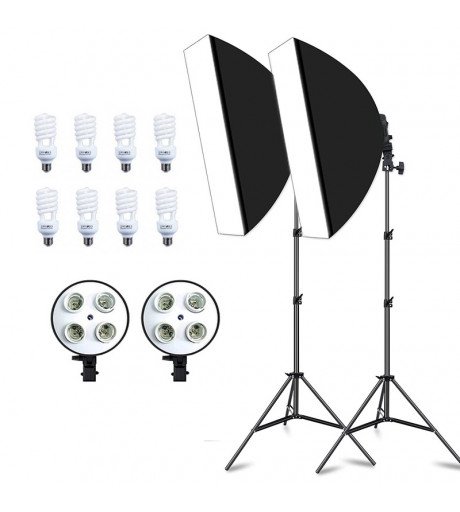 Photo Studio Soft Box Continuous Light Video Softbox Lighting Stand (2 Kit) Photo Studio Soft Box Continuous Light Video Softbox Lighting Stand (2 Kit)
