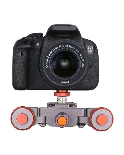 Camera Slider Mini Flexible Motorized Electric Dolly 3-Wheel Roller Car Rail Rolling Track Slider Use for DSLR Camera Camcorder