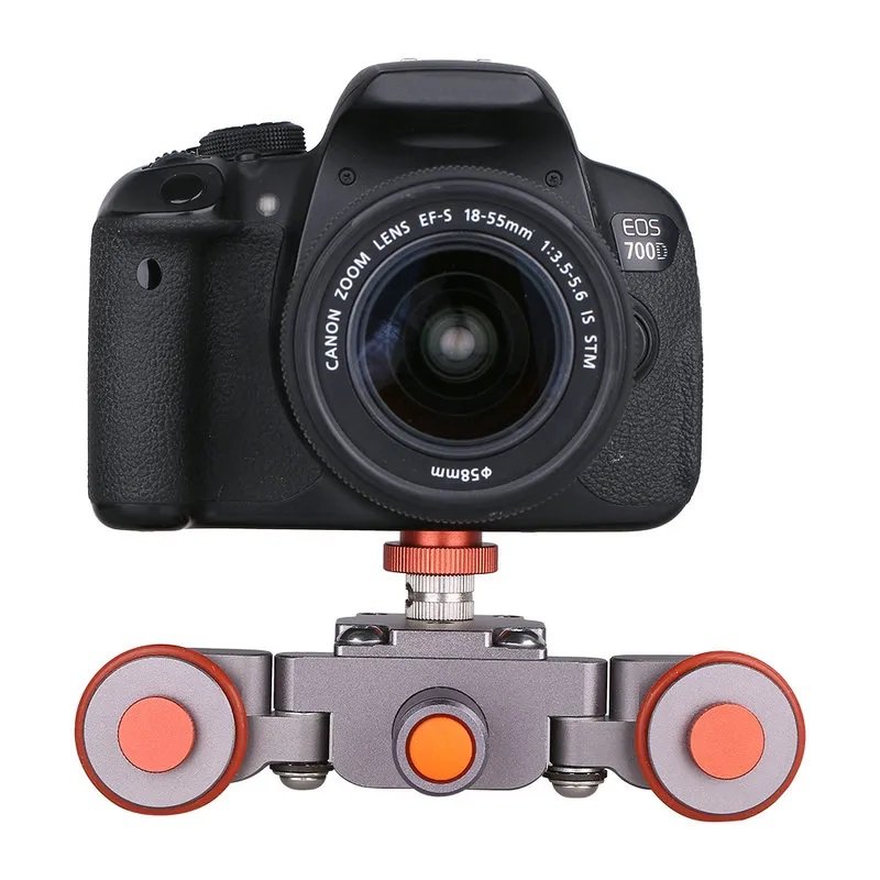 Camera Slider Mini Flexible Motorized Electric Dolly 3-Wheel Roller Car ...