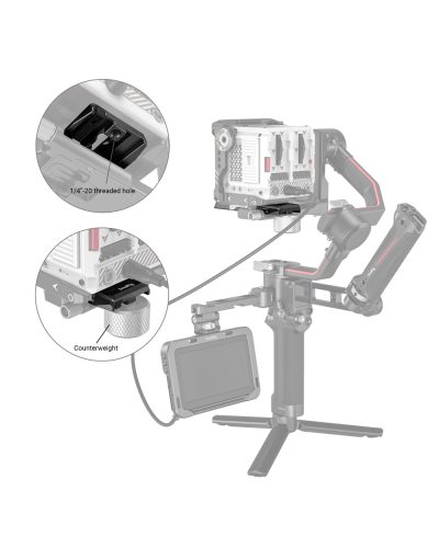 SmallRig Manfrotto Quick Release Plate for DJI RS 2 / RSC 2 / Ronin-S / RS 3 / RS 3 Pro Gimbal SmallRig Manfrotto Quick Release Plate for DJI RS 2 / RSC 2 / Ronin-S / RS 3 / RS 3 Pro Gimbal