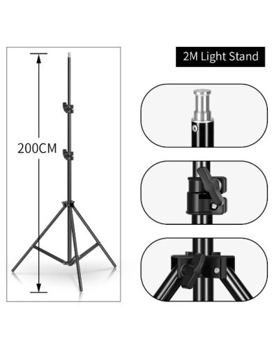Stand Tripod for Photo Studio 2M with  Boom Arm