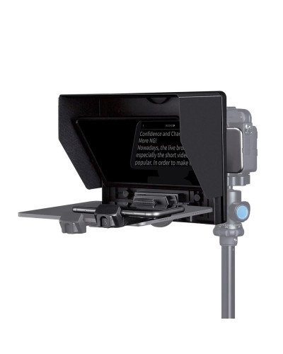 FEELWORLD TP10 Portable 10" Folding Teleprompter Up 11" Phone Tablet Prompter for Phone DSLR Shoot